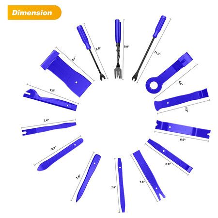 19Pcs Trim Removal Tool Set and Clip Plier Upholstery Remover Nylon Car Panel Removal Set with Portable Storage Bag