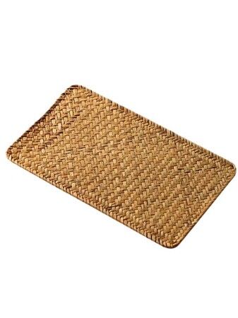 2-Pack Rectangular Woven Placemats 45x30cm Made from Natural Seagrass Rattan Wicker Table Mats for Dining Table