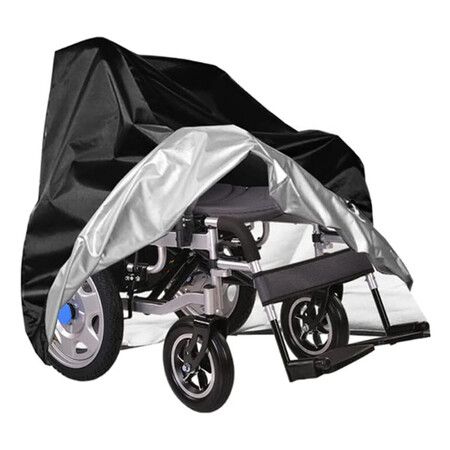 Electric Wheel Chair Cover Waterproof Mobility Scooter Storage Cover for Travel Power Wheelchair 115 x 75 x 130 cm, Black