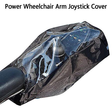 Power Wheelchair Joystick Protector Cover, Waterproof Electric Wheelchair Arm Joystick Cover, Black