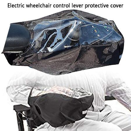 Power Wheelchair Joystick Protector Cover, Waterproof Electric Wheelchair Arm Joystick Cover, Black