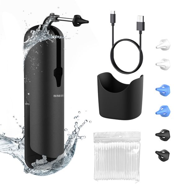 Ear Wax Remover Electric Cleaner Earwax Removal Kit Irrigation Flusher Spray Automatic Cleaning Tool Smart Washer Basin 220ml Water Tank