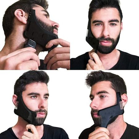 Beard Shaping and Styling Tool with Inbuilt Comb, Perfect for Line Up and Edging, Use with Beard Trimmer or Razor