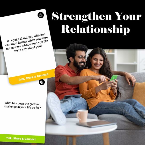 Couple Connect - Fun Games for Couples - Thoughtful Wedding Gift for Him in a Premium Gift Box - 200 Conversation Starters