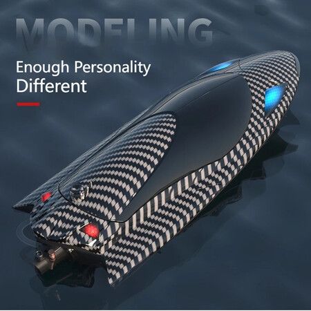 40Km/H Rc Boat 2.4G Brushless Electric Twin Turbo High Speed Racing Speedboat Waterproof Yacht Carbon Rc Boat Electric Kid Toy