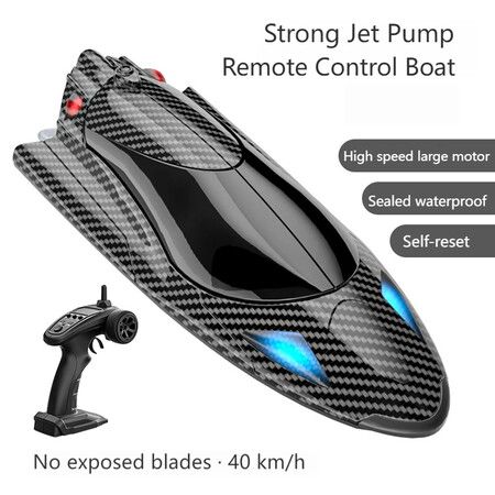 40Km/H Rc Boat 2.4G Brushless Electric Twin Turbo High Speed Racing Speedboat Waterproof Yacht Carbon Rc Boat Electric Kid Toy