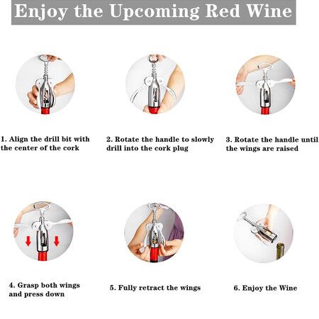 Wine Opener with Multifunctional Bottle Openers, Zinc Alloy Premium Wine Bottle Opener