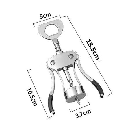 Wine Opener, Zinc Alloy Premium Wing Corkscrew Wine Bottle Opener with Multifunctional Bottles Opener