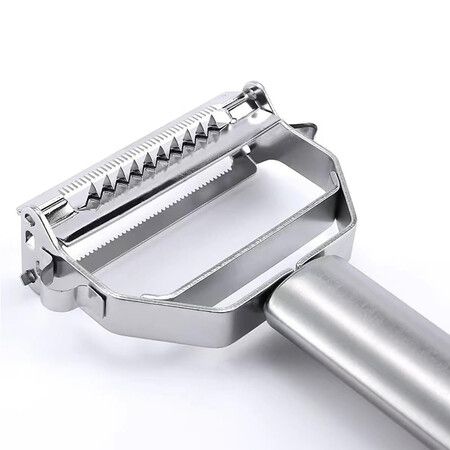 Vegetable Peeler, Stainless Steel 2 in 1 Julienne Vegetable Peeler Perfect for Carrot Potato Melon Gadget Vegetable Fruit