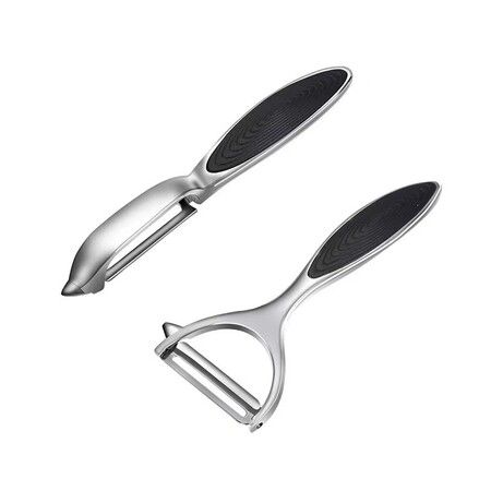 2PCS Y Shaped and I Shaped Stainless Steel Peelers for Vegetable, Apple