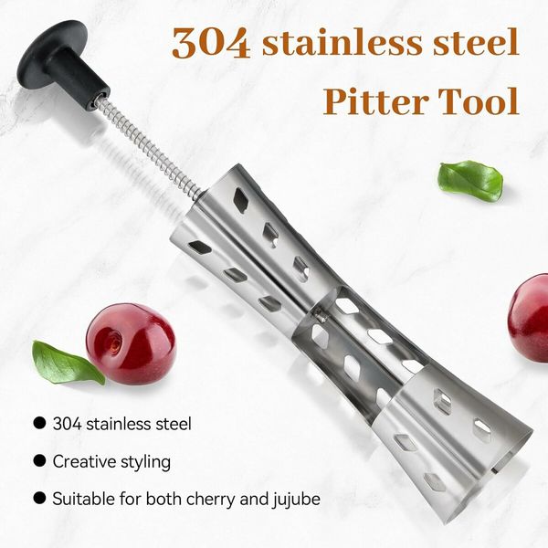 Cherry Pitter, Premium Cherry Pitter Remover Tool, 304 Stainless Steel Cherry Seed Remover