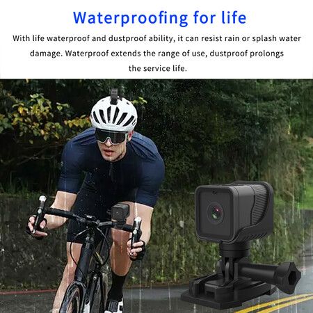 Hd 1080P Wireless Monitoring Ip Camera Secret Camera Mini Wireless Network Camera Wifi Camera Outdoor Bicycle Recorder For Cycling Hiking and Water Sports