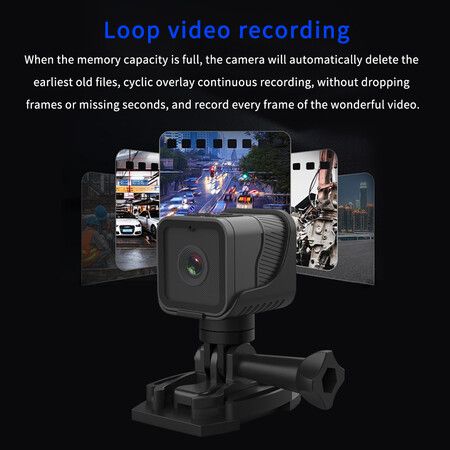 Hd 1080P Wireless Monitoring Ip Camera Secret Camera Mini Wireless Network Camera Wifi Camera Outdoor Bicycle Recorder For Cycling Hiking and Water Sports