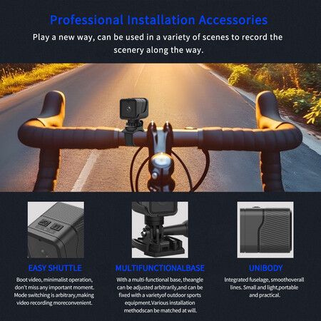 Hd 1080P Wireless Monitoring Ip Camera Secret Camera Mini Wireless Network Camera Wifi Camera Outdoor Bicycle Recorder For Cycling Hiking and Water Sports