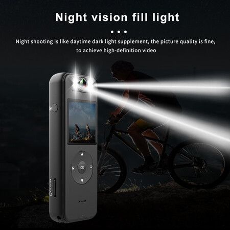 HD 4K DV Sports Camera Night Vision WIFI Outdoor Sports Bicycle Driving Recorder with Back Clip Law Enforcement Recorder