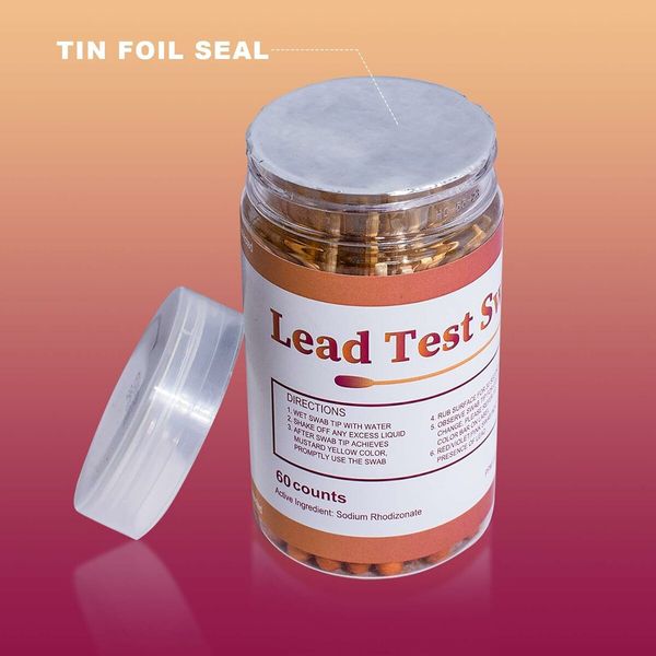 Lead Paint Test Kit with 60 pcs Test Swabs, Instant Lead Test Kit for All Painted Surfaces, Results in 30 Seconds