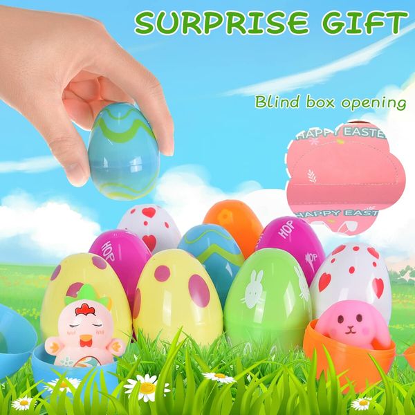 12 pcs Easter eggs toy inside party gift Squishy kids toy Lucky Draw surprise Blind Box