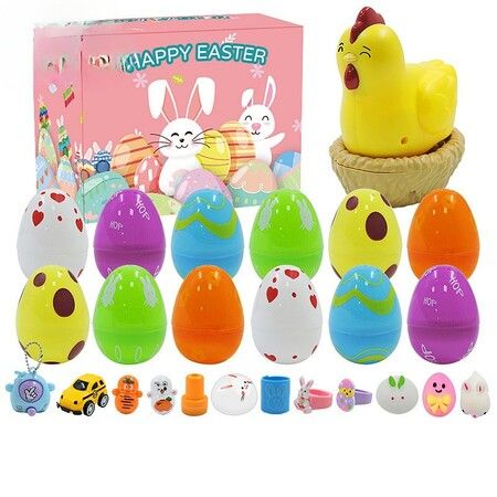 12 pcs Easter eggs toy inside party gift Squishy kids toy Lucky Draw surprise Blind Box