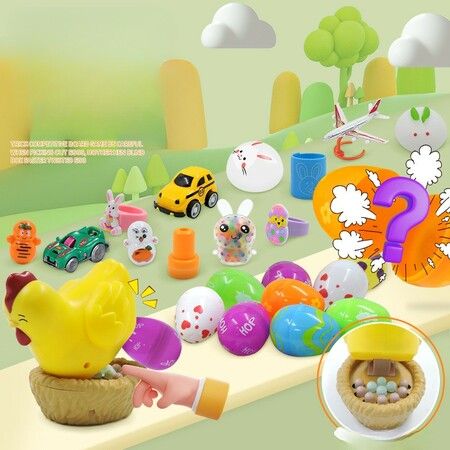 12 pcs Easter eggs toy inside party gift Squishy kids toy Lucky Draw surprise Blind Box