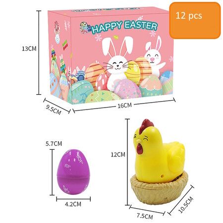 12 pcs Easter eggs toy inside party gift Squishy kids toy Lucky Draw surprise Blind Box