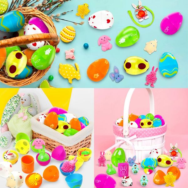 12 pcs Easter eggs toy inside party gift Squishy kids toy Lucky Draw Blind Box