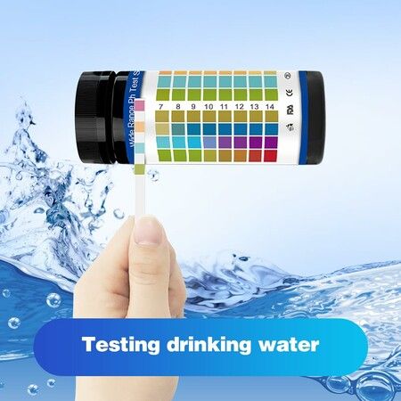 100-Pack Universal pH Test Strips Full Range 0-14 Quick Testing for Urine Saliva Drinking Water and Aquariums