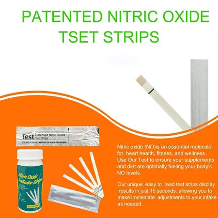 Nitric Oxide Indicator Strips, Saliva Nitric Oxide Testing Strip, Get Results in Just 15 Seconds, 25 Test Strips