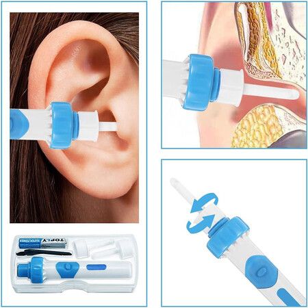 Earwax Removal Kit, Ear Cleaner, Portable Automatic Electric Vacuum Ear Wax Clean Tools Set