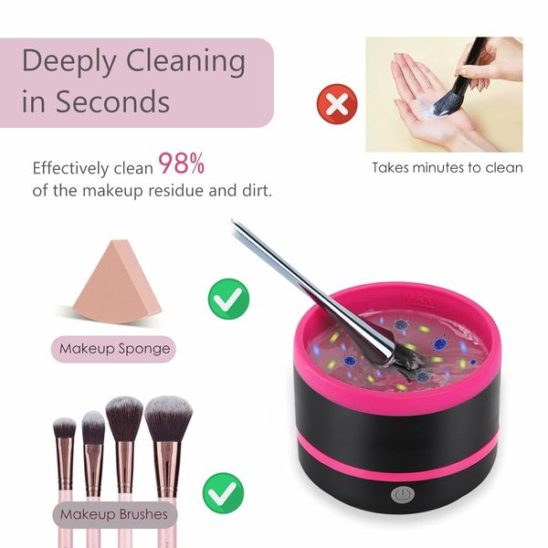 Electric Makeup Brush Cleaner Machine, Quick Cleaning Make Up Brush Washing Tool