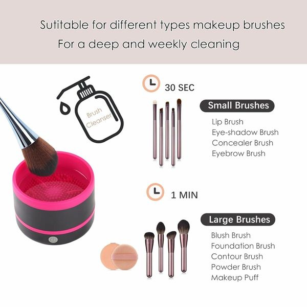 Electric Makeup Brush Cleaner Machine, Quick Cleaning Make Up Brush Washing Tool