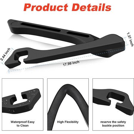 Car Seat Gap Filler, 2 PCS Car Gap Filler Organizer, 2in1 Universal Seat Gap Filler Fits Car Truck SUV (Black)