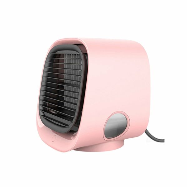 Portable Air Conditioner Fan,3 Speed Rechargeable Evaporative Air Cooler,Mini AC Desktop Fan for Room Home Bedroom Office Indoor Outdoor Color Pink