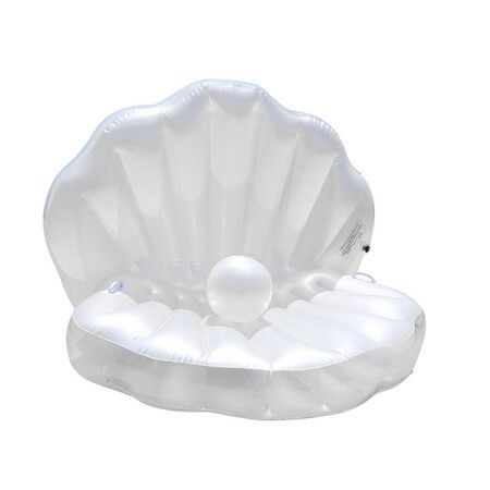 Inflatable  Pool Float, Blow Up Giant Clam  Ride On Raft Chair for Swimming Pool Summer Beach Party