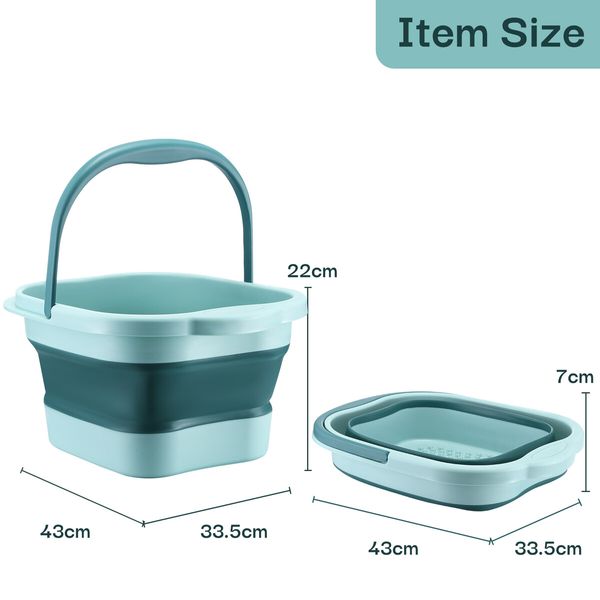 15L Collapsible Bucket Pail Water Container Plastic Tub Car Wash Camping Fishing Plastic Waterpot Foldable Portable Home Garden Tool Cleaning