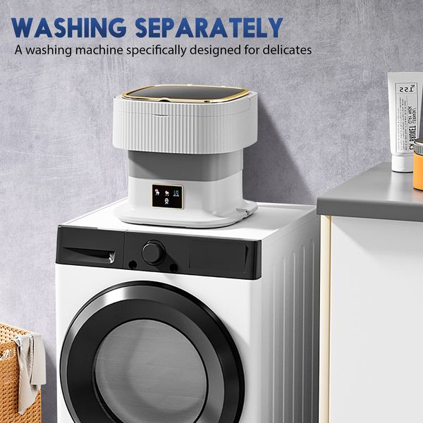 Portable Washing Machine Mini Washer Foldable 11L Semi Auto Domestic Appliance Domestic Grey