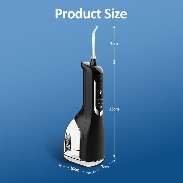 Cordless Water Flosser Oral Irrigator Dental Floss Care Teeth Cleaner 5 Jet Tips 5 Cleaning Modes Portable Waterproof Orthodontic Pick Home Travel