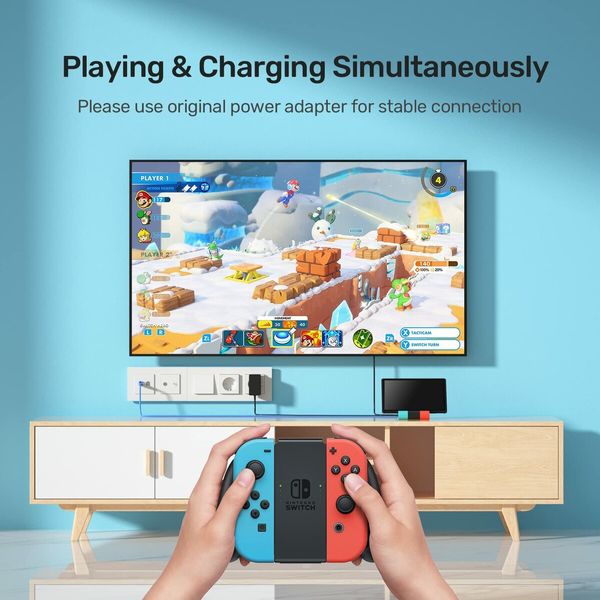 Switch Dock for Switch and Switch OLED Foldable TV Dock with PD Charging 4K HDMI Port