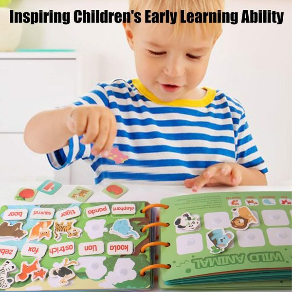 Montessori Quiets Book,Montessori Preschool Learning Activities Busy Book Coloring Book Preschool Binder Toys