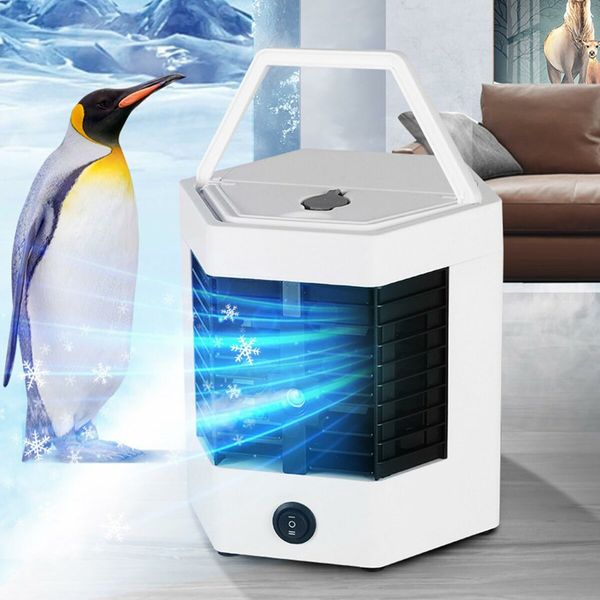 Portable Air Condition Fan Low Noise Mini Air Cooler Fan 3 Mode With 2 Water Tank Humidifier for Home Office