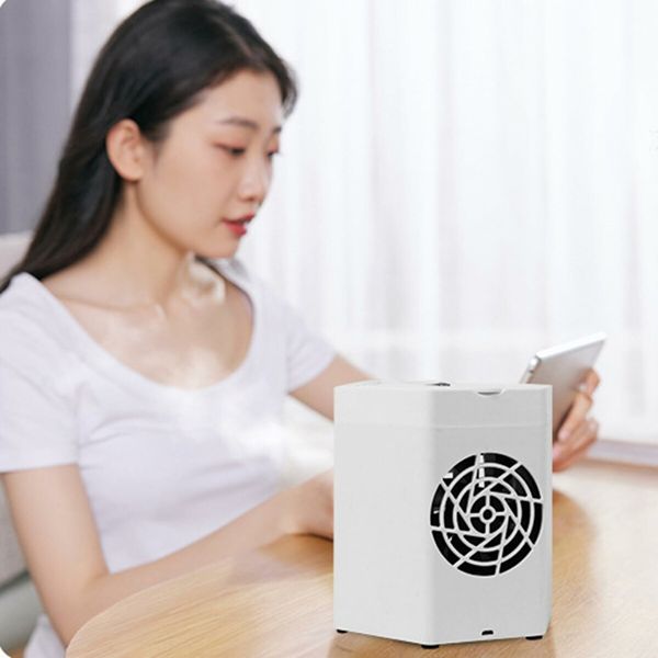 Portable Air Condition Fan Low Noise Mini Air Cooler Fan 3 Mode With 2 Water Tank Humidifier for Home Office