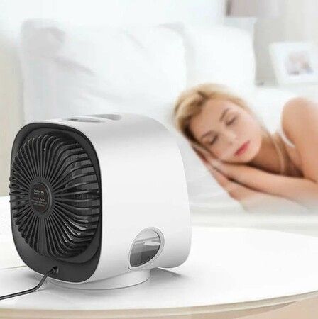 Portable Air Conditioner Fan - Mini Evaporative Air Conditioner Personal With 3 Wind Speed - Portable Air Cooler For Home Bedroom Office Table & Desktop