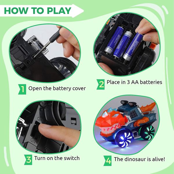 Car Toy with Flashing Lights Music for Boys Girls Age4+