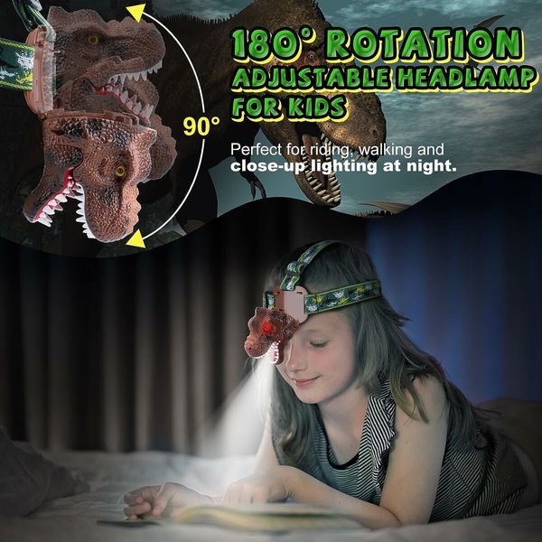 Rechargeable Headlamp  for Boys or Girls for Halloween, Christmas