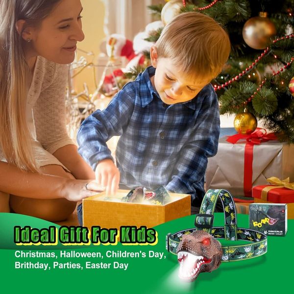 Rechargeable Headlamp  for Boys or Girls for Halloween, Christmas