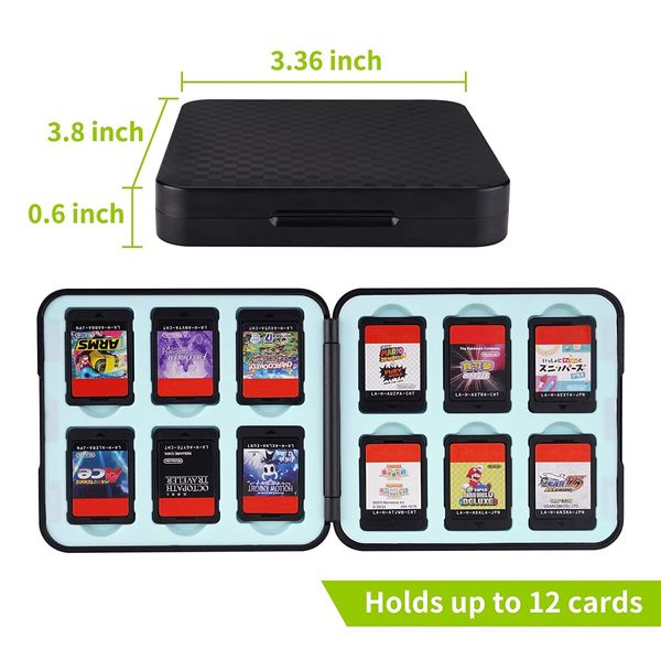 Game Card Case for Video Game with 12 Game Card Slots