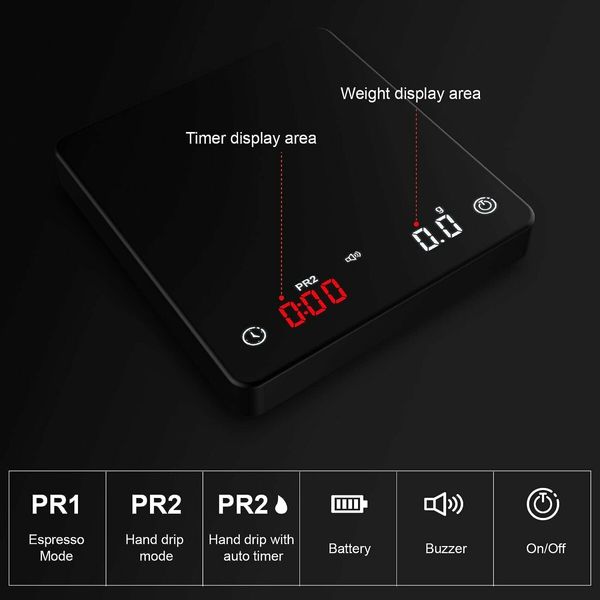 Coffee Scale,  Weigh Digital Coffee Scale with Timer