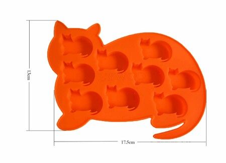 2 Pack ,Cat Silicone Ice Cube Tray and Treat Mold, Cat Gifts, Birthday ,Christmas Day Gifts for Cat lovers,9 Cavities