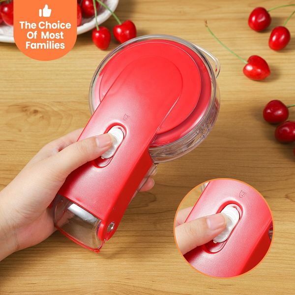 Cherry pitter tool pit remover Push-Pull Six-Hole Seed and Olive Date Quick Pit Remover Easy to use, great kitchen tool