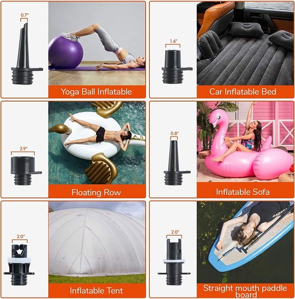 Portable SUP Air Pump, Digital Smart Inflate and Deflate Dual Use High Pressure Electric SUP Inflator, Electric SUP Pump for Inflatable Tent