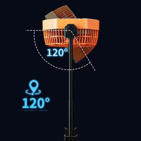 Extendable Fan with LED Lantern USB Rechargeable Battery Fan 5V 10W Office Fan Table Fan 8000mAh Battery Powered Fan for Camping Power?Outage Hurricane